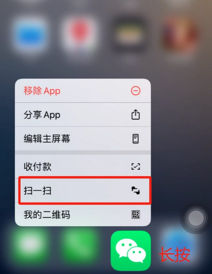 佳木斯苹果手机维修分享iPhone 15如何快速打开扫一扫 