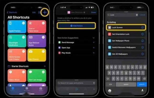 佳木斯苹果14锁屏维修店分享iPhone14升级iOS16.4后如何创建锁屏快捷方式 