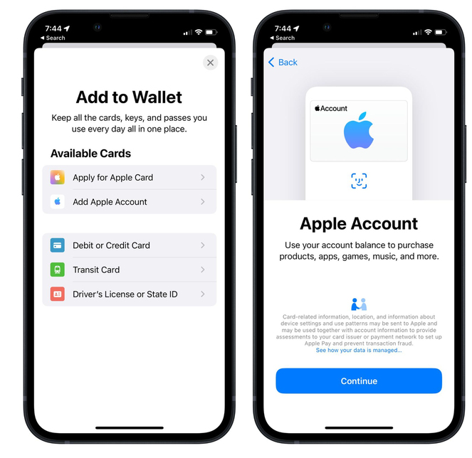 佳木斯苹果手机维修分享iOS 15.5钱包App如何添加 Apple 账户 